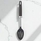 Zupa Premium Kitchen Spoon Set – Solid & Slotted Nylon Spoon (Set of 2) | Heat-Resistant, Non-Scratch & Easy Grip witrh TANIC HANDLE SS+NYLON 13"