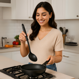 Zupa Premium Nylon Big Ladle for Cooking | Deep Ladle for Serving | FDA Certified | Heat Resistant | Dishwasher Safe| BPA Free | TANIC HANDLE FULL NYLON 13"