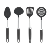 Zupa™ 4-Piece Non-Stick Safe Cooking Spoon Set – Skimmer, Turner, Spoon & Ladle for Scratch-Free Cooking