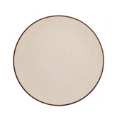 Zupa Ceramic Serving Plate, Earthy Beige - Microwave & Dishwasher Safe, 100% Food Grade Ceramic, Handcrafted, Easy Grip Strong Durable Stain Free, Scratch & Heat Resistant 25.5 CM, Set of 2