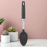 Zupa Premium Kitchen Spoon Set – Solid & Slotted Nylon Spoon (Set of 2) | Heat-Resistant, Non-Scratch & Easy Grip witrh TANIC HANDLE SS+NYLON 13"