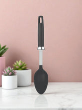 ZUPA Solid Spoon | Heat Resistant Cooking Spoons Dishwasher Safe BPA | S.S + Nylon Kitchen Spoons for Non Stick Cookware Mixing Serving Draining