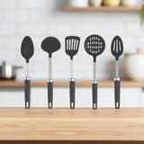 Premium 5-in-1 Indian Kitchen Tool Set by ZUPA – Daily Use Cooking & Serving Essentials Tanic Handel S.S+nylon 13inch