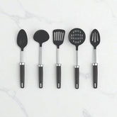 Premium 5-in-1 Indian Kitchen Tool Set by ZUPA – Daily Use Cooking & Serving Essentials Tanic Handel S.S+nylon 13inch