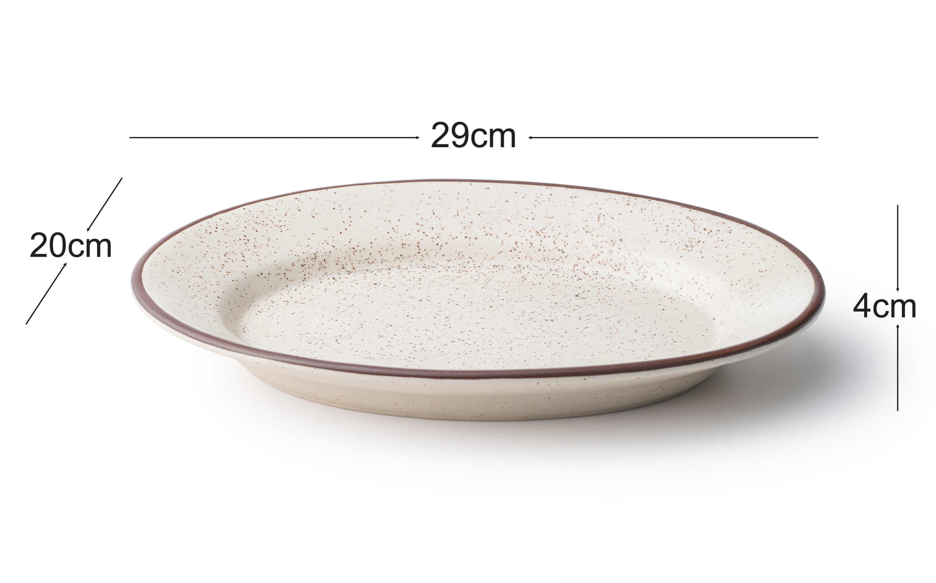 Zupa premium Oval size ceramic plate set of 29 X 20 X 4 Salad, Pasta, Snacks & Desserts – Lead-Free, Non-Toxic, Dishwasher Safe, Daily Use Dinnerware
