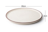 Premium Ceramic Plate Set of 2 Grip Strong | Durable Stain  Zupa Free, Scratch & Heat Resistant 28 X 2cm