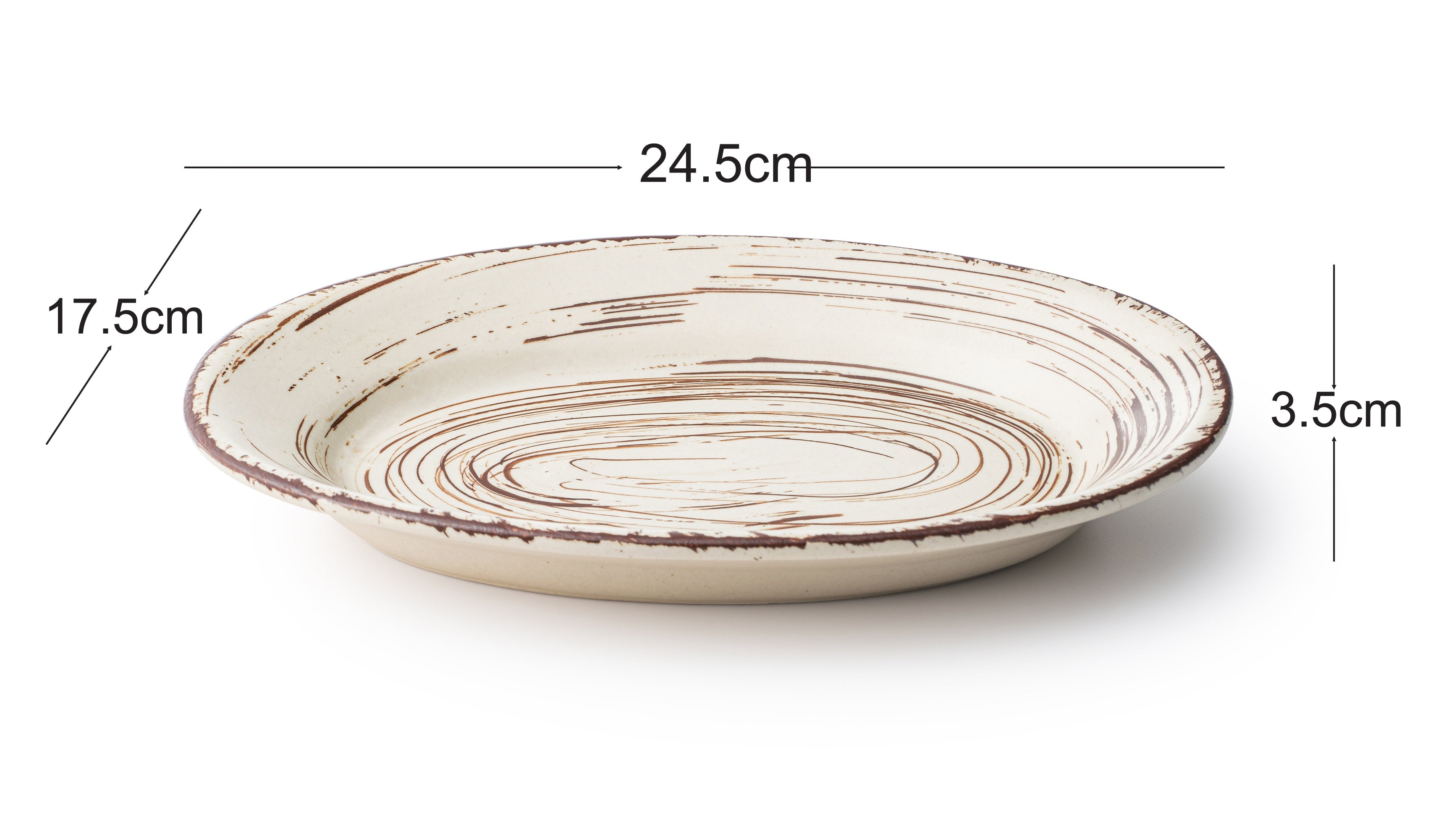 Zupa premium Oval size ceramic plate set of 24.5 X 17.5 X 3.5 Salad, Pasta, Snacks & Desserts – Lead-Free, Non-Toxic, Dishwasher Safe, Daily Use Dinnerware