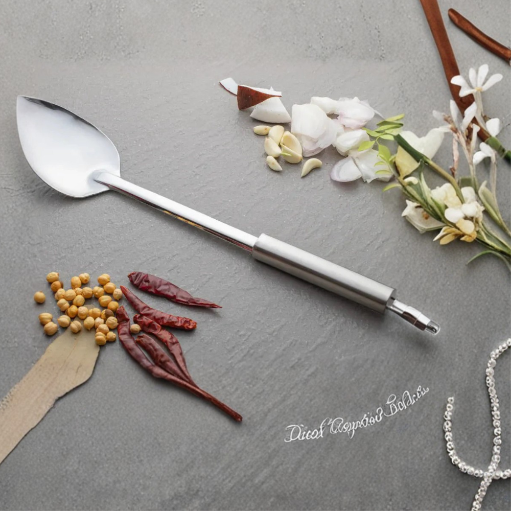 Premium Serving ladle full Dual tone Stainless steel handle for Morden Kitchen
