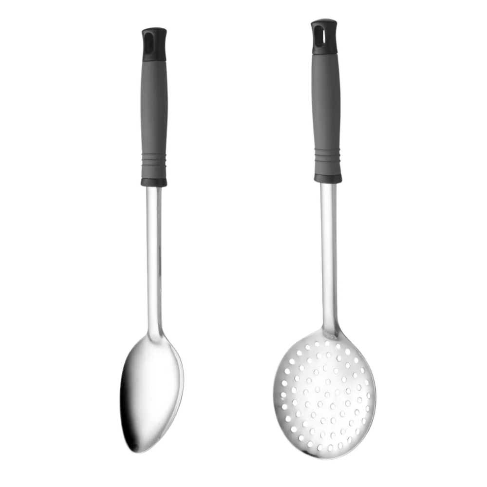 Serving ladle and Skimmer Regular kitchen use with Strong and Grip Handle