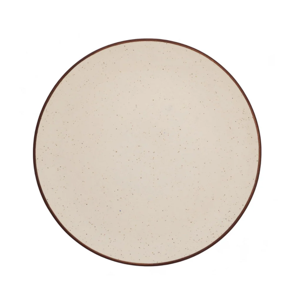 Zupa Earthy Beige Ceramic Serving Plate 25.5cm Set of 2 – Microwave & Dishwasher Safe