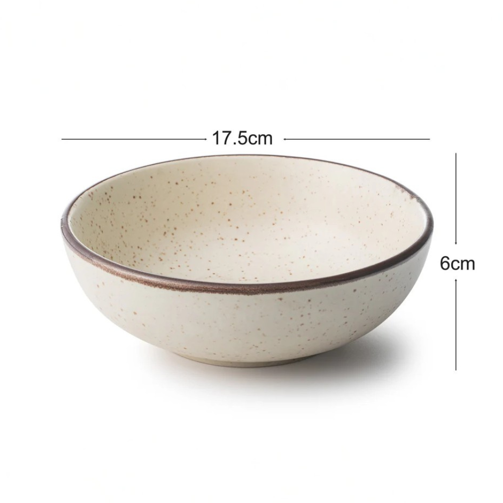 Zupa Earthy Beige Ceramic Serving Bowl Set 17.5cm (Set of 2)