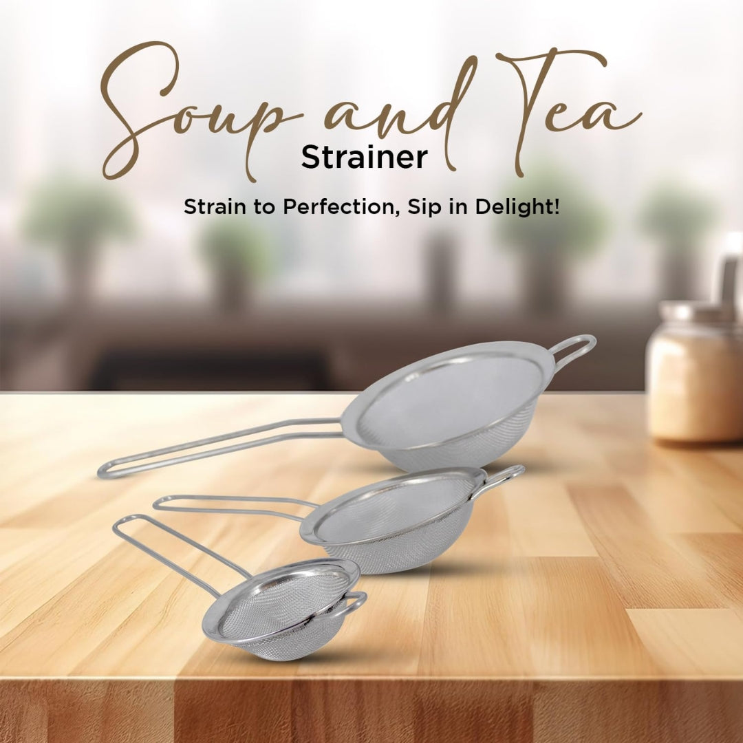 Zupa Fine Mesh Multipurpose Stainless Steel Strainer Set of 3