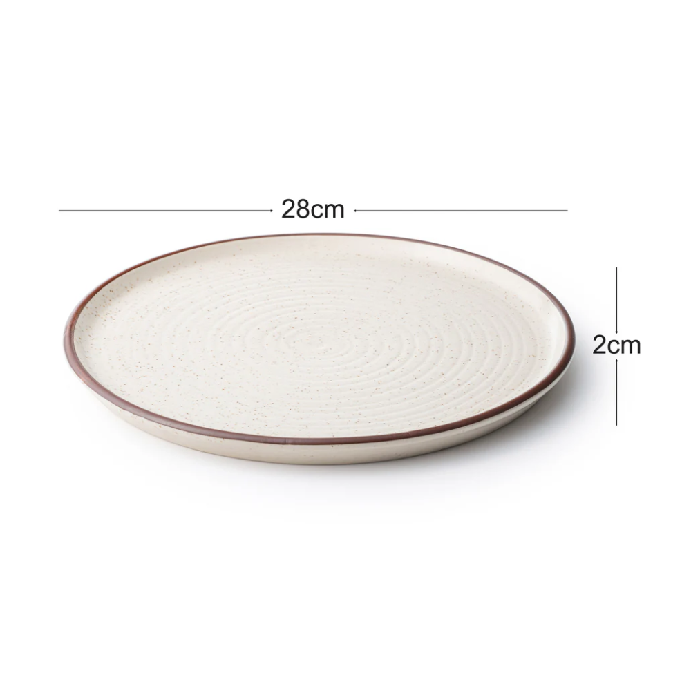 Zupa Premium Ceramic Plate Set of 2 – 28cm Strong & Scratch Resistant
