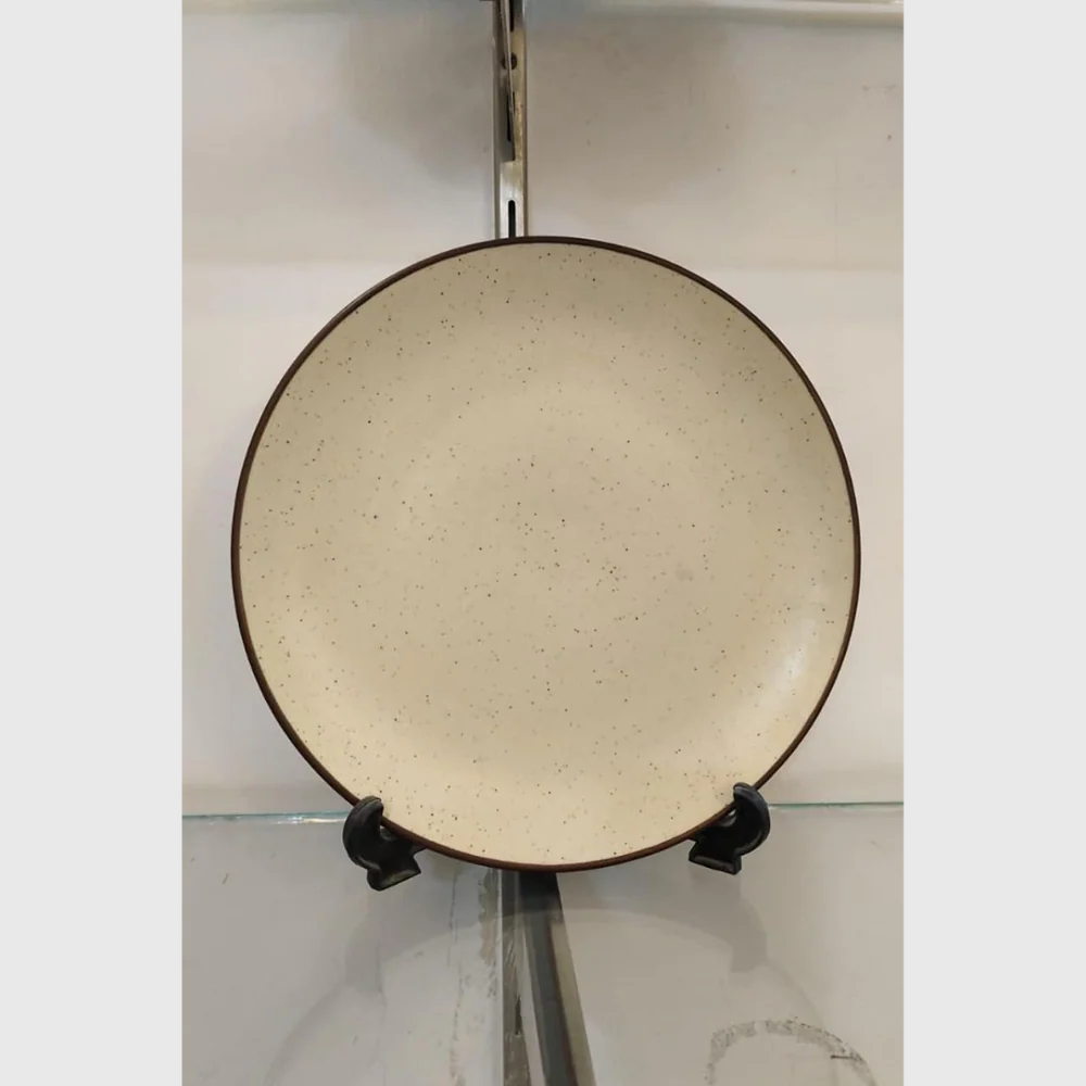 Zupa Earthy Beige Ceramic Serving Plate 25.5cm Set of 2 – Microwave & Dishwasher Safe