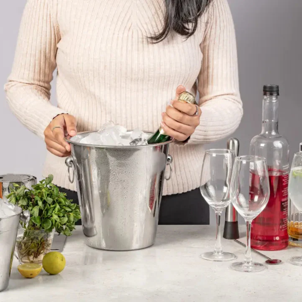 Premium Stainless Steel Champagne Ice Bucket