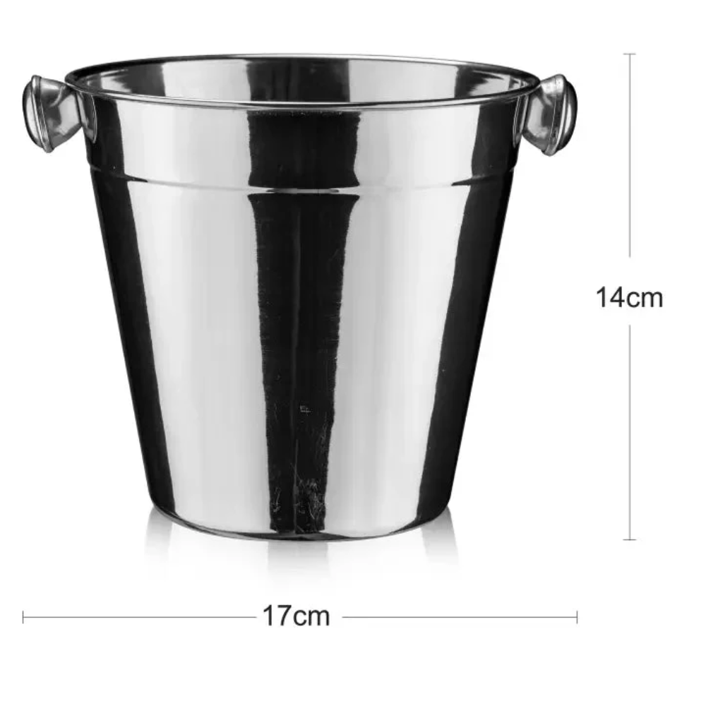 Steel Ice Bucket with Ring Handles