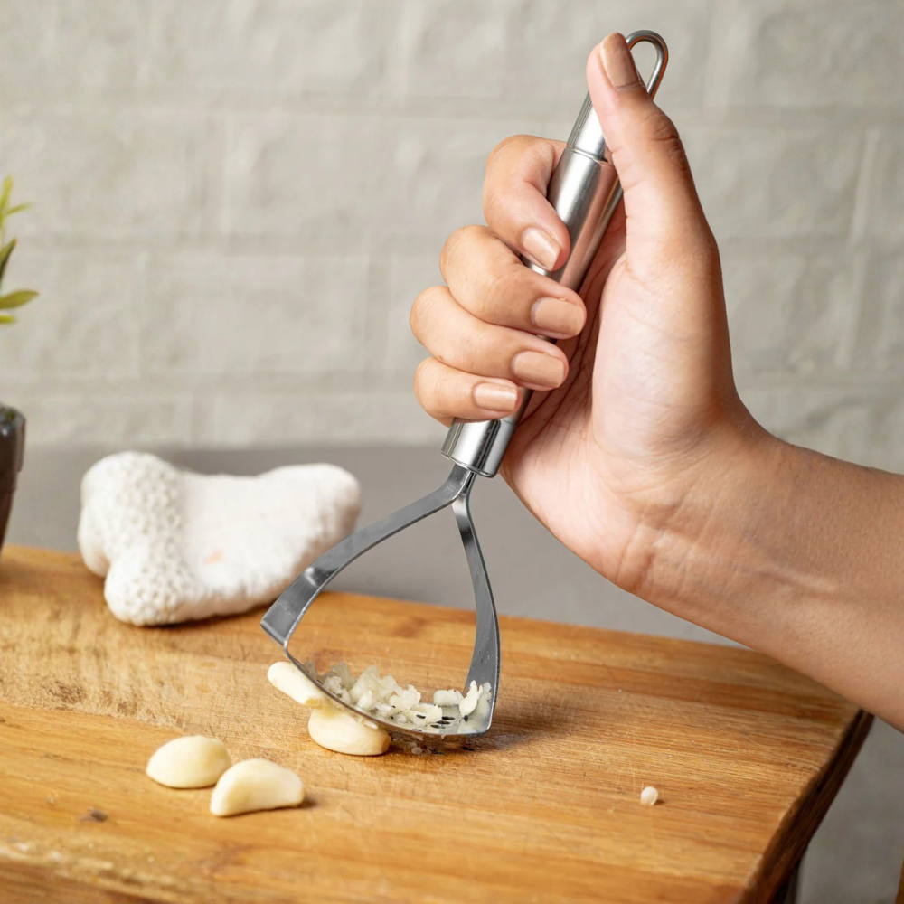Stainless Steel Garlic Presser No. 1 Heavy-Duty Crusher