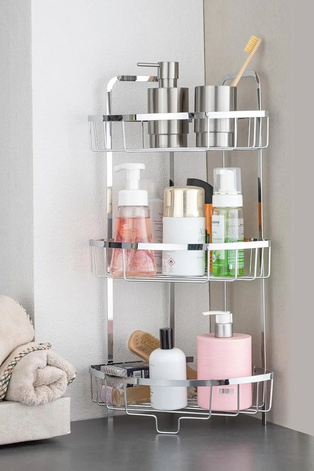 Zupa Stainless Steel 3 Tier Kitchen Corner Rack Zupa