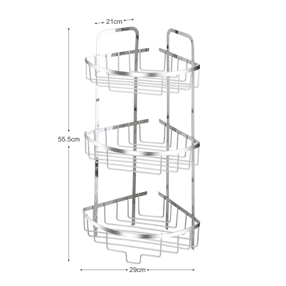 Zupa Stainless Steel 3 Tier Kitchen Corner Rack