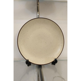 Zupa Ceramic Serving Plate, Earthy Beige - Microwave & Dishwasher Safe, 100% Food Grade Ceramic, Handcrafted, Easy Grip Strong Durable Stain Free, Scratch & Heat Resistant 25.5 CM, Set of 2
