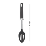 Zupa Premium Kitchen Spoon Set – Solid & Slotted Nylon Spoon (Set of 2) | Heat-Resistant, Non-Scratch & Easy Grip witrh TANIC  HANDLE SS+NYLON 13"