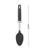 ZUPA Solid Spoon | Heat Resistant Cooking Spoons Dishwasher Safe BPA | S.S + Nylon Kitchen Spoons for Non Stick Cookware Mixing Serving Draining