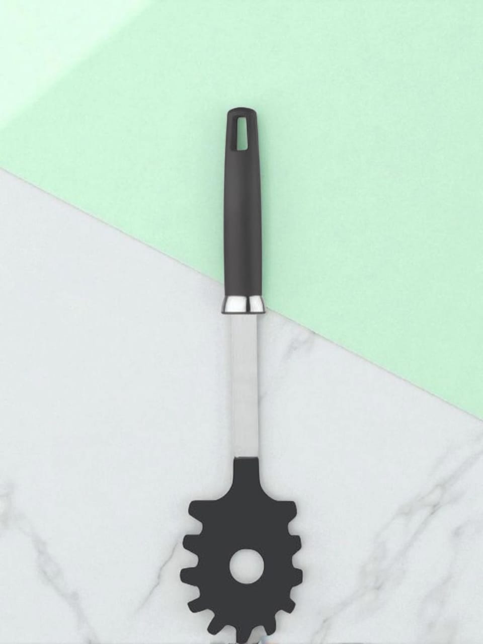 Noodle| Pasta Noodles Server Skimmer Spoon, Kitchen Tools Set, Black