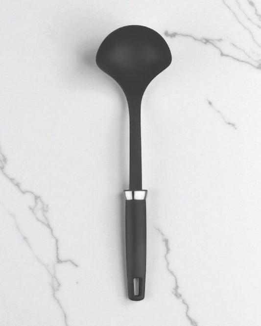 Zupa  Premium Nylon Big Ladle for Cooking | Deep Ladle for Serving | FDA Certified | Heat Resistant | Dishwasher Safe| BPA Free | TANIC HANDLE FULL NYLON 13"