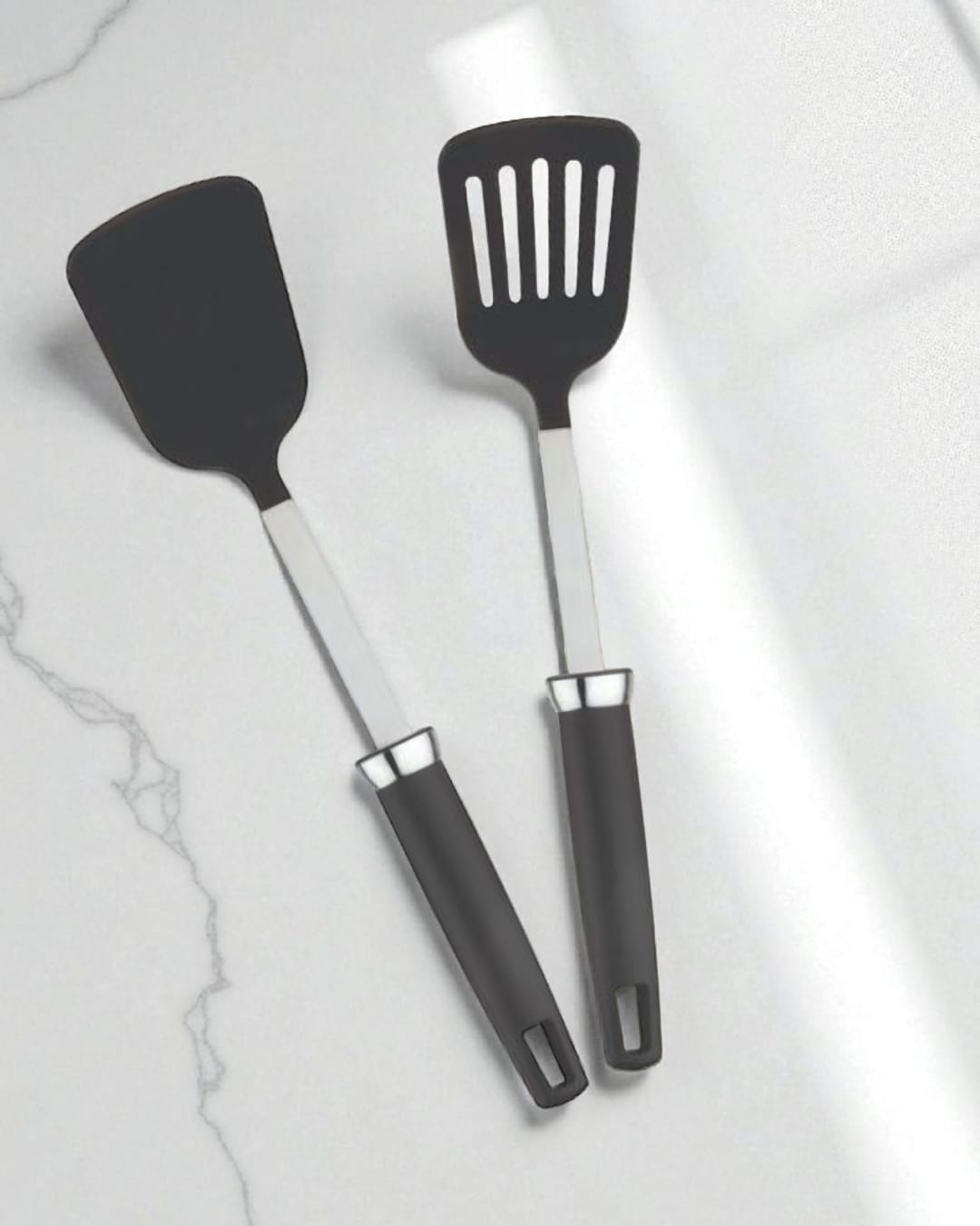 Premium Big Turner Spatula - Perfectly Angled Slotted Turner with TANIC  HANDLE SS+NYLON 13"