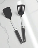 Premium Big Turner Spatula - Perfectly Angled Slotted Turner with TANIC  HANDLE SS+NYLON 13"