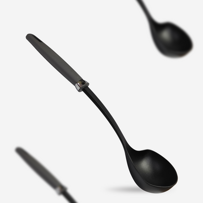 Zupa  Premium Nylon Big Ladle for Cooking | Deep Ladle for Serving | FDA Certified | Heat Resistant | Dishwasher Safe| BPA Free | TANIC HANDLE FULL NYLON 13"